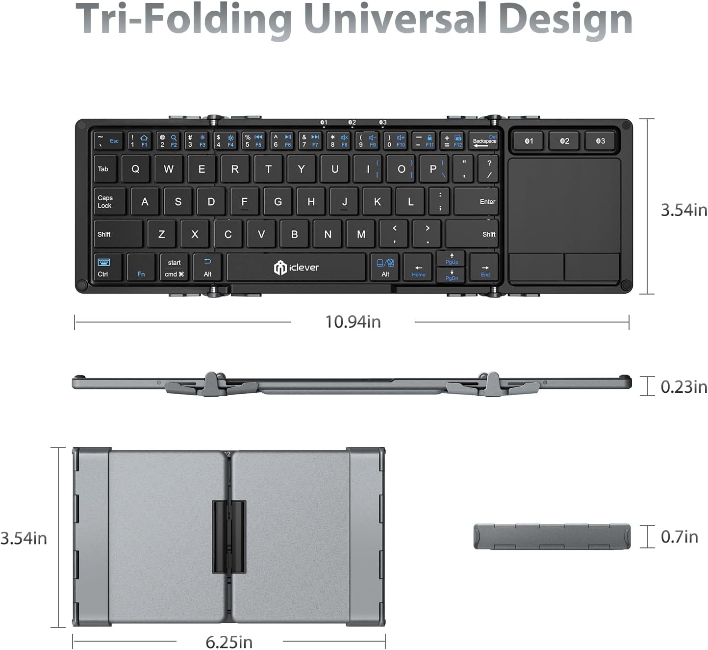 Clever Foldable Keyboard